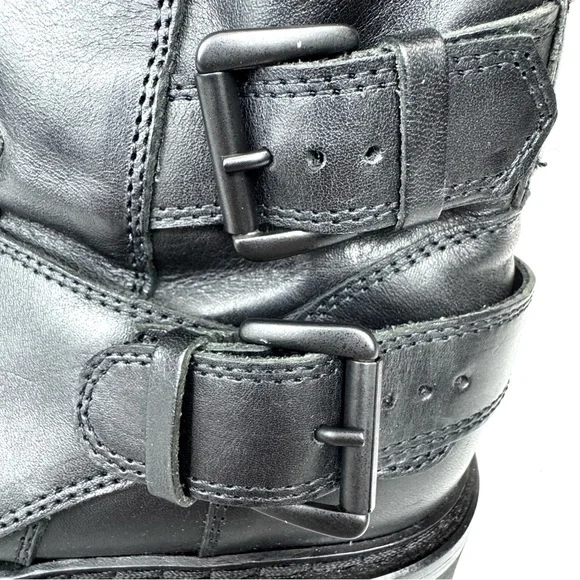 Ann Demeulemeester black triple buckle moto combat creeper women’s boots size 37 - Picture 8 of 16